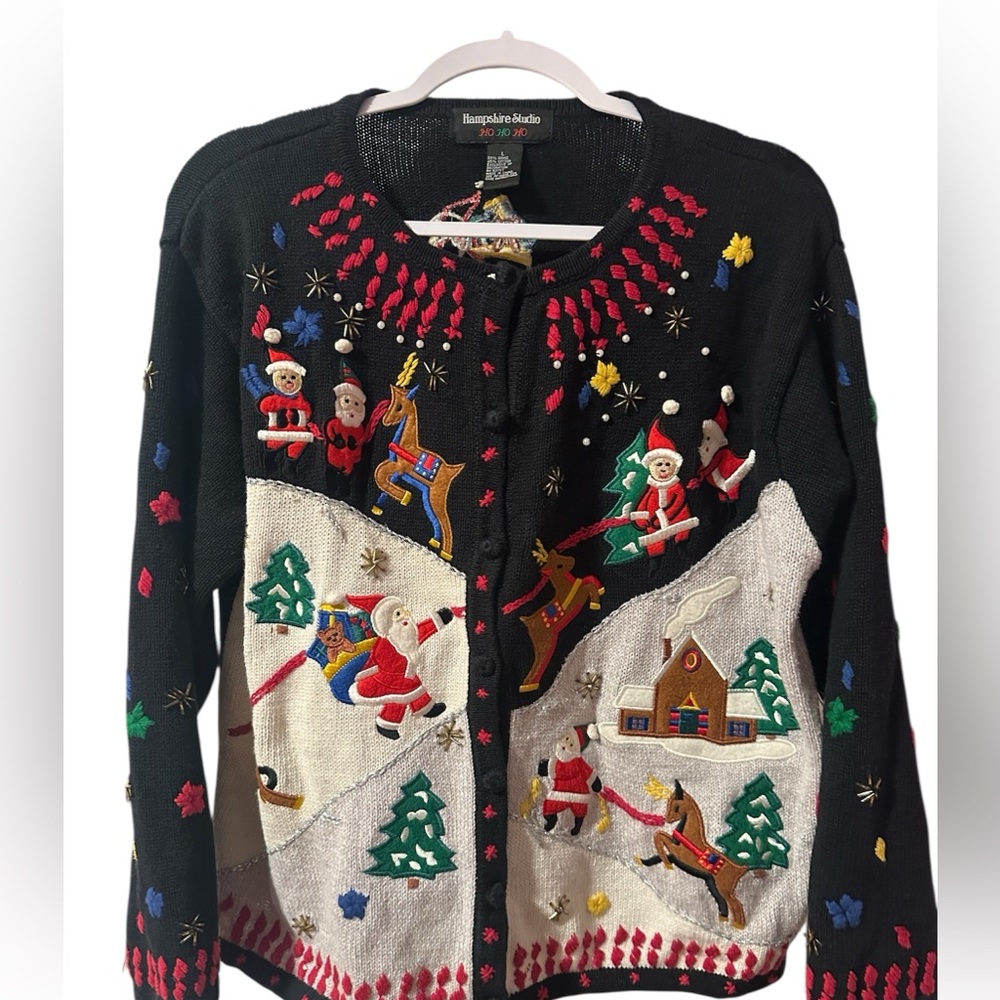 Vintage Christmas Sweater festive women’s large